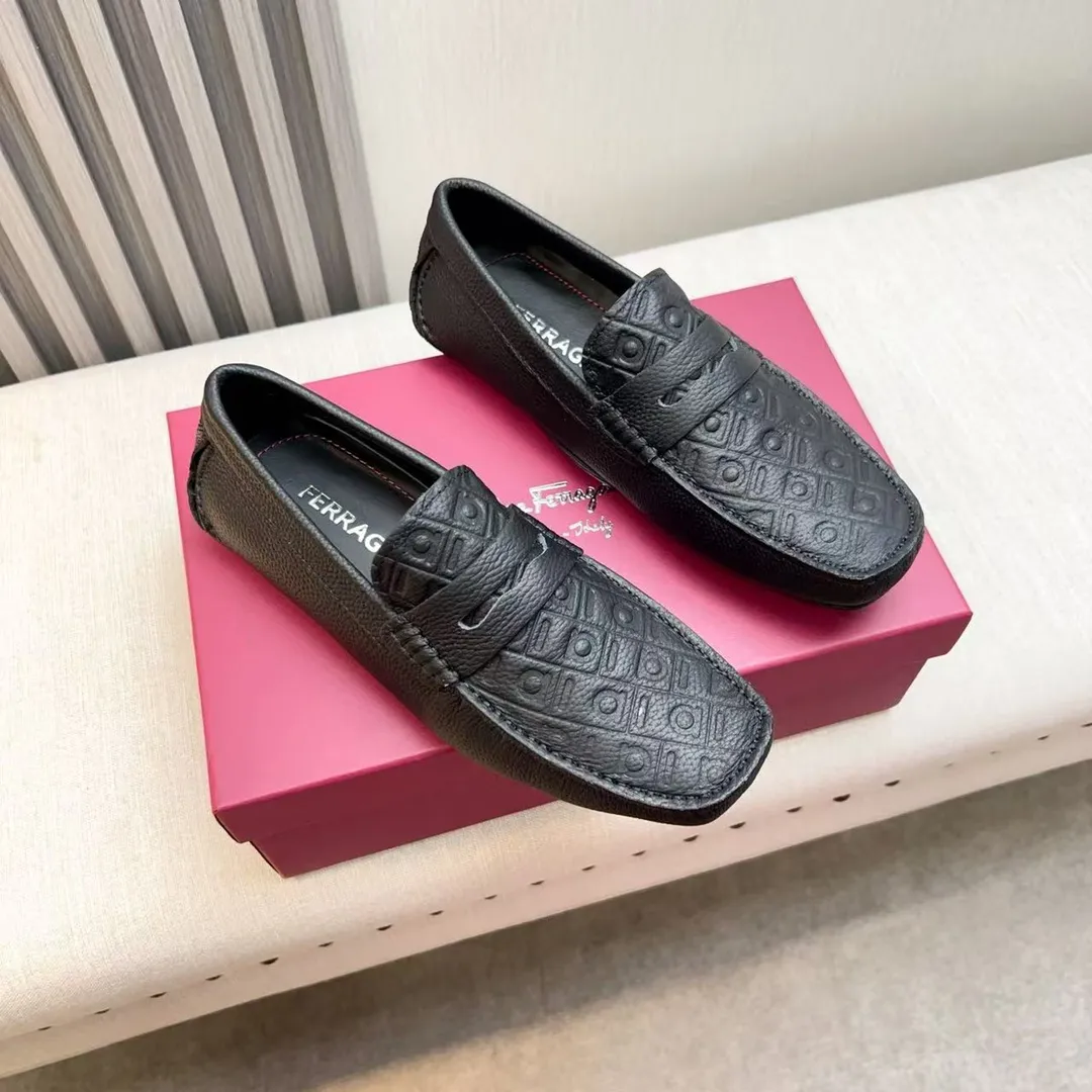 Men's men's shoes 💰620 Ferragamo new high-end quality 🔥 imported lychee pattern ➕ cowhide lining size 38-45